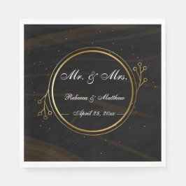 シックモダンエレガント金ゴールドライト スタンダードランチョンナプキン