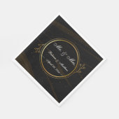 シックモダンエレガント金ゴールドライト スタンダードランチョンナプキン (角)