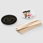 シックモダンエレガント金ゴールド光の卒業 ハンドファン (組立なし)