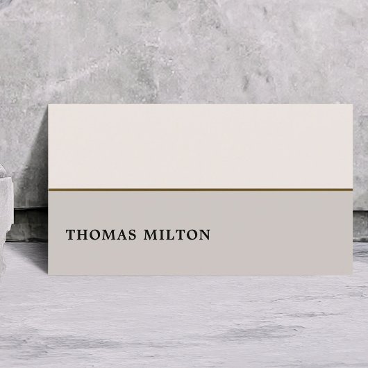 シックモダンエレガント銅ラインコンサルタント 名刺