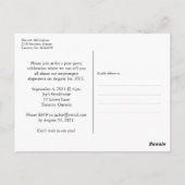 シックモダンエロ結婚プのポストパーティの招待状 ポストカード (裏面)