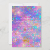 シックモダンオパール写真卒業 案内状 (裏面)