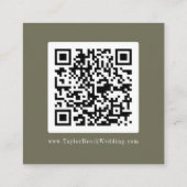 シックモダンオリーブグリーンQRコード詳細 エンクロージャーカード (裏面)