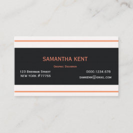 シックモダンオレンジとブラック 名刺