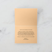 シックモダンオレンジの柑橘系かわいい赤ちゃんシャワー サンキューカード (内部)