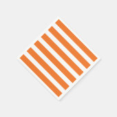 シックモダンオレンジストライプパーティーナプキンス スタンダードカクテルナプキン (角)