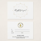 シックモダンカスタム会社ロゴギフトカード (正面&裏面)