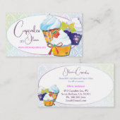 シックモダンカップケーキパティシエ 名刺 (正面/裏面)