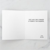 シックモダンカップル写真白黒記念日 カード (内部)