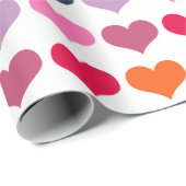 シックモダンカラフルハートバレンタインデー ラッピングペーパー (ロールコーナー)