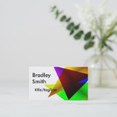 シックモダンカラフル幾何学的名刺 名刺 (スタンド正面)
