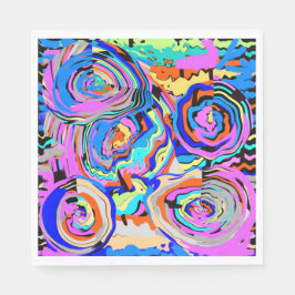 シックモダンカラー数々のアートデザインクール紙 スタンダードランチョンナプキン