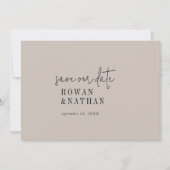 シックモダンカラー編集可結婚能 セーブザデート (正面)