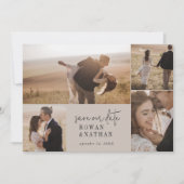 シックモダンカラー編集可能フォトコラージュ セーブザデート (正面)