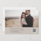 シックモダンカラー編集可能フォトコラージュ セーブザデート (裏面)