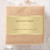 シックモダンカルーシブフォントテンプレート金ゴールド出荷 ラベル (インサイチュ)