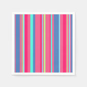 シックモダンガーリーキャンディストライプのパターン スタンダードカクテルナプキン (正面)