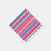 シックモダンガーリーキャンディストライプのパターン スタンダードカクテルナプキン (角)