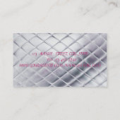 シックモダンガーリーシルバー、ピンクの唇 名刺 (裏面)