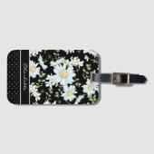 シックモダンガーリーフローラドットパタパーソナライズされたーン ラゲッジタグ (正面横)