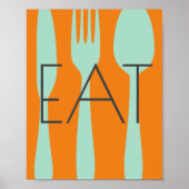 シックモダンキッチン引用文ウォールアー食べト ポスター (正面)