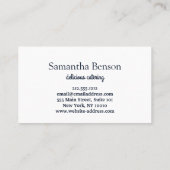 シックモダンキッチン用具料理及びケータリング 名刺 (裏面)