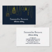 シックモダンキッチン用具料理及びケータリング 名刺 (正面/裏面)