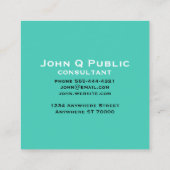 シックモダンクはっきりしたロストライプク両面カスタムブラック スクエア名刺 (裏面)