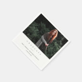 シックモダンクミニマル・クカスタムリーン写真卒業 スタンダードカクテルナプキン (角)