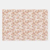 シックモダンクリスマスバラ金ゴールド&ピンクスターズ ラッピングペーパーシート (正面3)