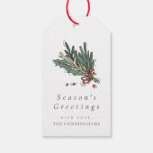 シックモダンクリスマスホリデーシーズンズグリーティング ギフトタグ (裏面)