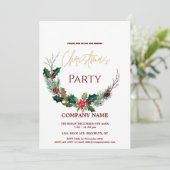 シックモダンク企業のリスマスウォーターリース 招待状 (スタンド正面)