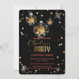 シックモダンク企業のリスマスパーティー 招待状