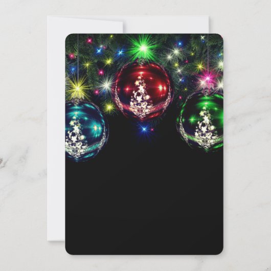 シックモダンク企業のリスマスヴィンテージ装飾 招待状 (裏面)