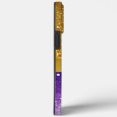 シックモダングラム金ゴールドパープルグリッターモノグラム Case-Mate iPhoneケース (裏面 / 右)