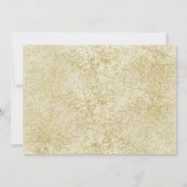 シックモダングリッターエレガント金ゴールド結婚写真 セーブザデート (裏面)