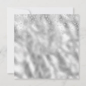 シックモダングリッターバルーンターコイズベビーシャワー 招待状 (裏面)