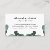 シックモダングリーナリーユーカリ幾何学模様 名刺 (裏面)