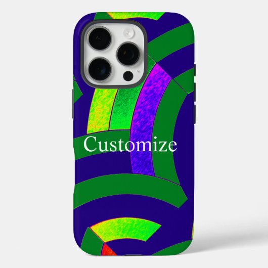 シックモダングリーン/ブルーシボロン Case-Mate iPhoneケース (裏面)