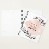 シックモダングレーアンドピーチフローラ プランナー手帳 (ディスプレー)