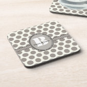 シックモダンコースターパーソナライズされたセットテンプレート コースター (左側)