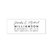 シックモダンコ結婚したープルミニマル差出人住所 ラバースタンプ (インプリント)