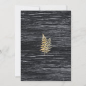 シックモダンゴールデン素朴モーメント無限の愛 招待状 (裏面)