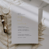 シックモダンゴールドフォイル白黒カジュアル結婚ズ 箔招待状