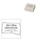 シックモダンサウスダコタ州差出人住所 ラバースタンプ (押印)