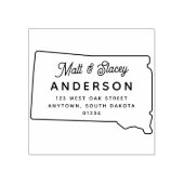 シックモダンサウスダコタ州差出人住所 ラバースタンプ (インプリント)