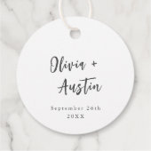 シックモダンサンキュースクリプトミニマリスト結婚ズ フェイバータグ (裏面)