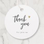 シックモダンサンキュースクリプトミニマリスト結婚ズ フェイバータグ (正面)