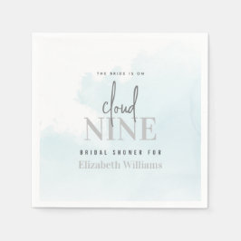 シックモダンザブライドオンクラウド9ブライダルシャワー スタンダードカクテルナプキン