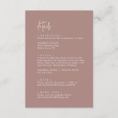 シックモダンシナモンピンク結婚ズ詳細 エンクロージャーカード (正面)